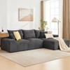 ODK 110" Modular Sectional Sofa, L-Shaped Cloud Couch with Chaise Lounge, Boneless Deep Seat Sofa for Living Room, Plush Corduroy Fabric - 3 of 4