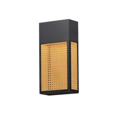 Maxim Lighting Lattice 1 - Light Wall Light in  Black/Rattan