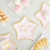 Blue Panda 48 Pack Pink Star Paper Plates for Girls Twinkle Twinkle Little Star Baby Shower Decorations, 9 In - 2 of 4