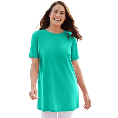 Woman Within Plus Size Perfect Crewneck Tunic