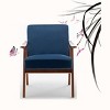CAVINAS Upholstered Accent Chair,Mid Century Arm Chair with Wood Frame for Bedroom,Reading Room - 3 of 4