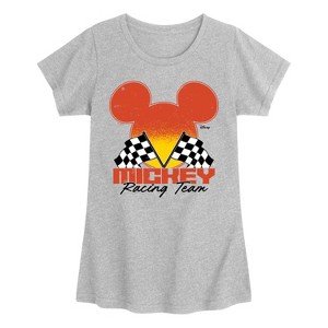 Girls' - Disney - Mm Racing Fitted Short Sleeve Graphic T-Shirt - 1 of 3