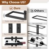 Itopfox 8-Tier Wall Mount Wine Rack for Bottles Display and Storage, Hanging Organizer for Living Room, Dining Room, Wine Cellar, Bar, Black - 3 of 4