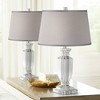 Vienna Full Spectrum Sherry 25" High Modern Table Lamps Set of 2 Clear Crystal Living Room Bedroom Bedside Nightstand House Office Home Reading - 2 of 4