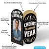 Big Dot of Happiness Happy Birthday Photo Holder Centerpieces, 4x6 Picture Display Box, Black & Gold Table Decoration for Adult Birthday Decor, 8 Ct - 4 of 4