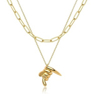 Layered Coin & Moon Phase Necklace, 14K Gold Plated Dainty Choker for Women - 1 of 4