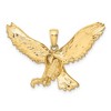 Black Bow Jewelry 14k Yellow Gold Large Flying Eagle Pendant - 3 of 4