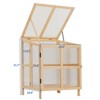 31.7"H Fir Wood Cold Frame Greenhouse, 2 Tier Raised Planter Box with Transparent Openable Top, Wood Garden Greenhouse for Garden Backyard Brown - 3 of 4