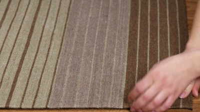Marbella Beige and Brown Hand Loomed Wool Area Rug