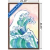Trends International Watercolor Waves Framed Wall Poster Prints - 3 of 4