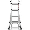 Multi Position Ladder With Wheels 300 Lbs Load Capacity Anti-Slip Storage Folding Step Ladders For Stairs Home Indoor Outdoor Roof - image 2 of 4