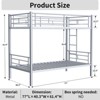 NicBex Twin Over Twin Bunk Bed with Guardrail,Metal Loft Bed with Ladder and Converts to 2 Twin Beds,Noise Reduced Bunk Beds for Bedroom,Grey Silver - image 3 of 4