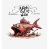 A Fish Out of Water Humor Adult Long Sleeve Hoodie - 2 of 3