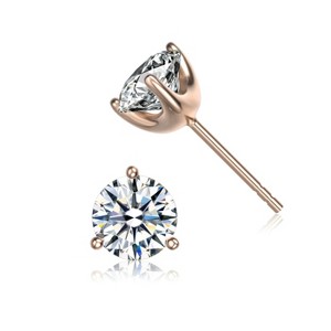 Guili CZ Stud Earrings for Baby/Kids, 4mm–7mm, in Sterling Silver with Polished Silver, Gold & Rose Gold Plating – Elegant Daily Sparkle - 1 of 3