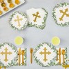 Sparkle and Bash 170Pcs Disposable Dinnerware Set- Plates, Napkins, Cups, Cutlery, Table Cover for Religious Party Decorations, Serves 24 - 4 of 4