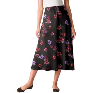 Woman Within Plus Size 7-Day Knit A-Line Skirt - 1 of 3