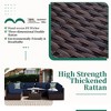 UPHA 9-Piece Rattan Patio Sofa Conversation Set with Cushions - 4 of 4