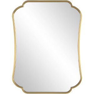 Uttermost Athena Brushed Brass 24" x 32" Curved Wall Mirror - 1 of 1