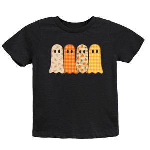 Four Ghosts Checkered Quilted Printed - Youth Short Sleeve Graphic T-Shirt and Toddler Short Sleeve Graphic T-Shirt - 1 of 3