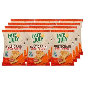 Late July Snacks Multigrain Sweet Potato Tortilla Chips - Case of 12/7.5 oz