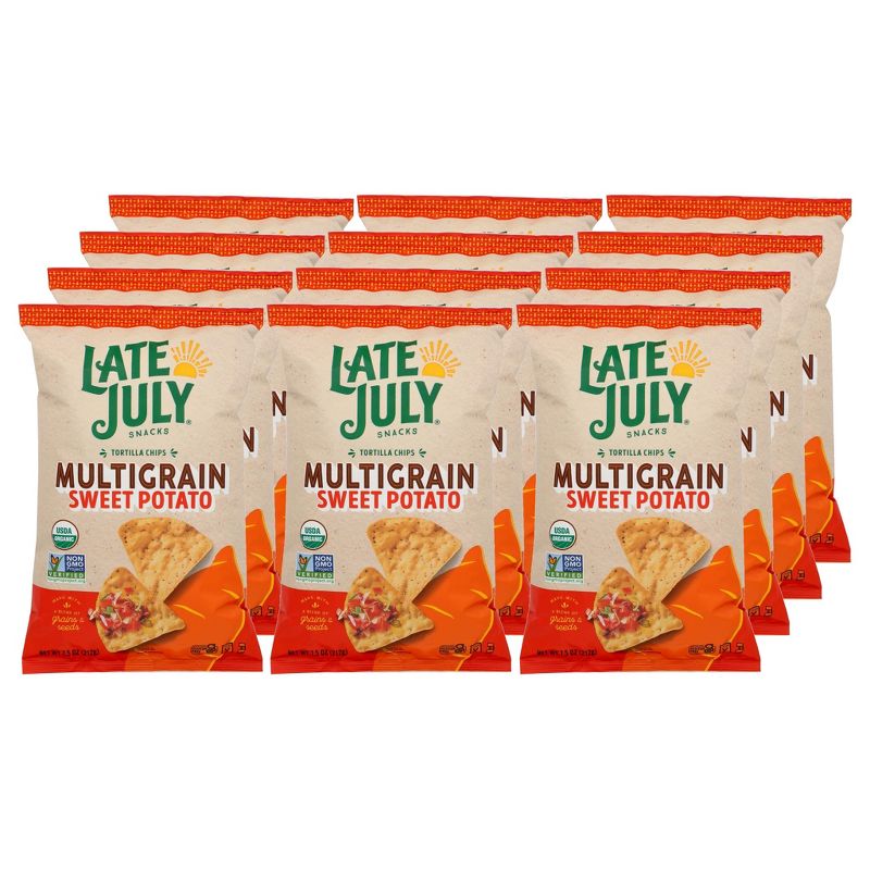 Late July Snacks Multigrain Sweet Potato Tortilla Chips - Case of 12/7.5 oz, 1 of 7
