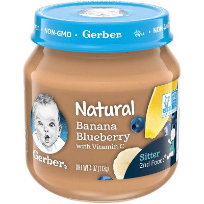 Gerber 2nd Food Natural Banana Blueberry Baby Meals - 4oz