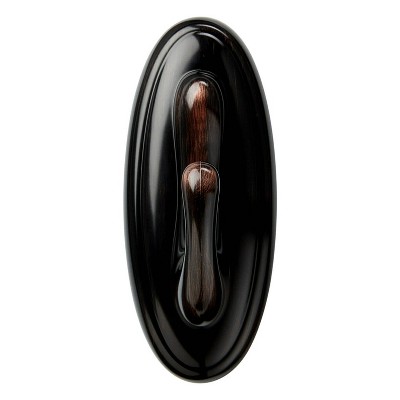 Oil Rubbed Bronze Adhesive Curtain Rod Hooks, 2-Pack