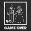 Mens Game Over T shirt Funny Wedding T shirts Humor Bachelor Party Novelty Tees - Crazy Dog Men's T Shirt - 2 of 4