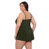 Aqua Green, Women's Keyhole Blouson Romper - 2 of 3