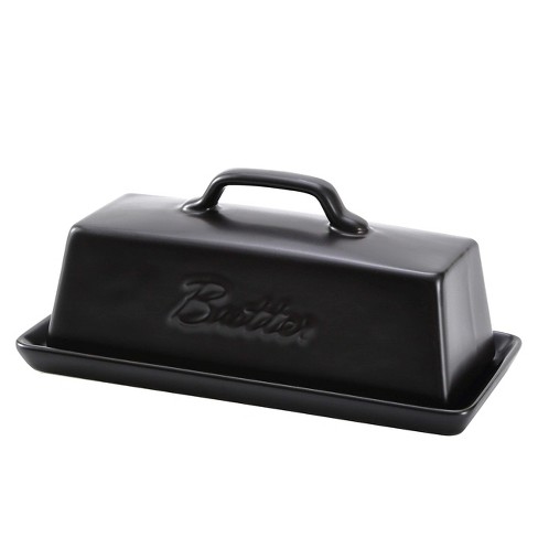 Black on sale butter dish