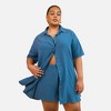 Rebdolls Women's Clio Linen Button Front Collared Blouse - 2 of 4