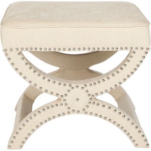 Mystic Ottoman with Silver Nail Heads  - Safavieh - 1 of 3