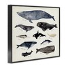 Stupell Industries Vintage Nautical Chart of Whales Ocean Life Framed Giclee Art - 2 of 4
