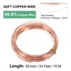 Unique Bargains Soft Pure Copper Jewelry Making Gardening Wire 1 Roll - 3 of 4