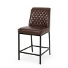 Set of 2 Modern Upholstered PU Leather Counter Height Barstools-Christopher Knight Home - 2 of 4