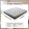 NicBex 12Inch Memory Foam Mattress,Individual Pocket Spring Hybrid Mattress,Fiberglass Free,Hybrid Mattress in a Box,Medium Firm,White - 3 of 4