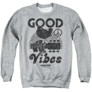 Men's Woodstock Good Vibes Crewneck Sweatshirt - 1 of 4