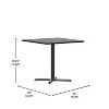 Emma and Oliver 36" Square Laminate Table Top with 30"x30" Table Height Base - 4 of 4
