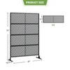 Metal Privacy Screen, Heavy Duty Freestanding Rust-Resistant Fence Panels, Outdoor Decorative Privacy Screen for Balcony Patio Lawn Garden - 2 of 4