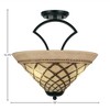 Toltec Lighting Zilo 3 - Light Flush Mount in  Matte Black with 16" Chocolate Icing Shade - 2 of 2