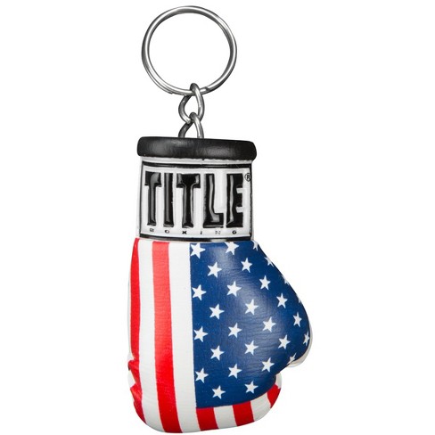 Title Boxing Authentic Detailed Mini Lace Up Glove Key Ring - USA Flag