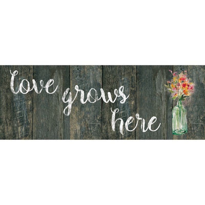 20&#34;x55&#34; Oversized Cushioned Anti-Fatigue Kitchen Runner Mat Love Grows Here - J&#38;V Textiles, 1 of 5