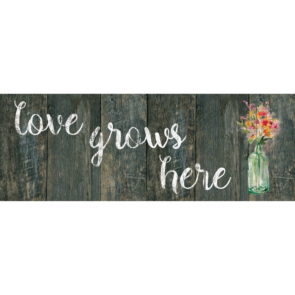 Photos - Garden & Outdoor Decoration 20"x55" Oversized Cushioned Anti-Fatigue Kitchen Runner Mat Love Grows Her