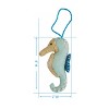 Split P Sea Horse Beaded Blue Felt Ornament Pack Of 4 - 4 of 4