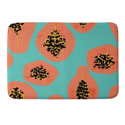 Erika Stallworth Papaya Sky Tropical Fruit Heavy Memory Foam Bath Rug ...