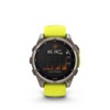 Garmin Fenix 8 47mm Solar Sapphire Titanium with Amp Yellow/Graphite Silicone Band - image 2 of 4