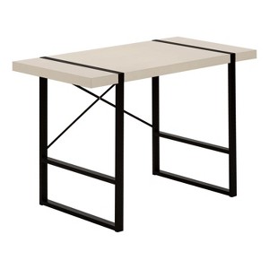 Monarch Specialties Computer Desk Home Office Laptop 48InchL Work Metal Laminate Beige Black Contemporary Modern - 1 of 4