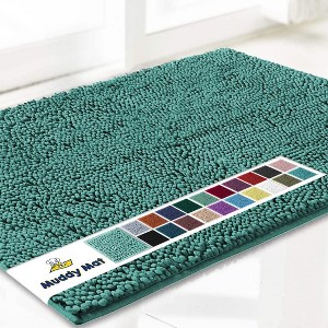 Muddy Mat Highly Absorbent  Soft Chenille Door Mat and Pet Rug Non Slip Thick Washable Area and Bath Mat for Indoor and Outdoor - 1 of 2