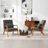 CAVINAS Accent Chair with Solid Wood Frame and Pillow,Modern Arm Chair for Bedroom,Reading Room - 4 of 4