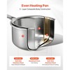 VEVOR 4 QT Saucepan, Stainless Steel Saucepan with Glass Lid, Multipurpose Nonstick Stainless Steel Small Cooking Sauce Pot, Silver - 4 of 4